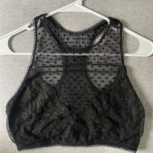 Victoria’s Secret Large black/polka dot bralette. 
Never worn